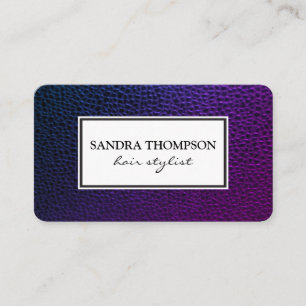 Tarjeta De Visita Cuero falso clásico / Marco blanco