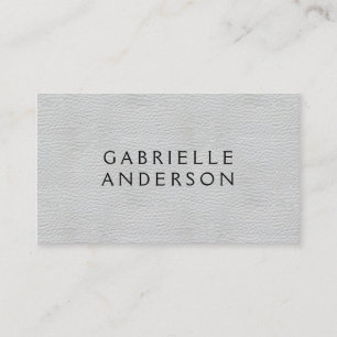Tarjeta De Visita Cuero gris elegante ejecutivo