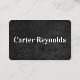 Tarjeta De Visita Cuero negro con texto blanco