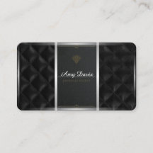 Cuero negro cosido con puntos rectangulares
