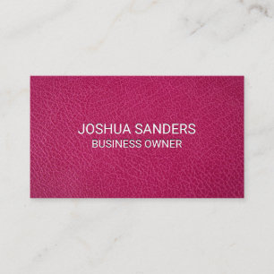 Tarjeta De Visita Cuero rosa