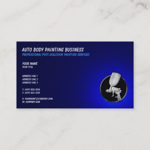 Tarjeta De Visita Cuerpo auto profesional que pinta el azul del  