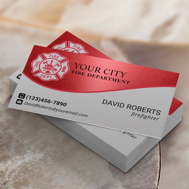 Tarjeta De Visita Cuerpo de bomberos de bomberos (Subido por el creador)