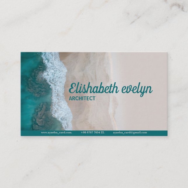 Tarjeta De Visita Cuerpo de la fotografía del agua (Anverso)
