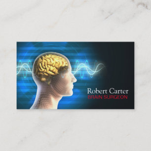 Tarjeta De Visita Cuerpo del cirujano de cerebro/de la cabeza humana