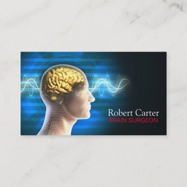 Tarjeta De Visita Cuerpo del cirujano de cerebro/de la cabeza humana (Anverso)