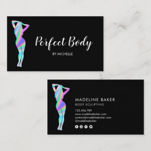 Tarjeta De Visita Cuerpo Esculpiendo Entrenador de Gimnasio de Waist