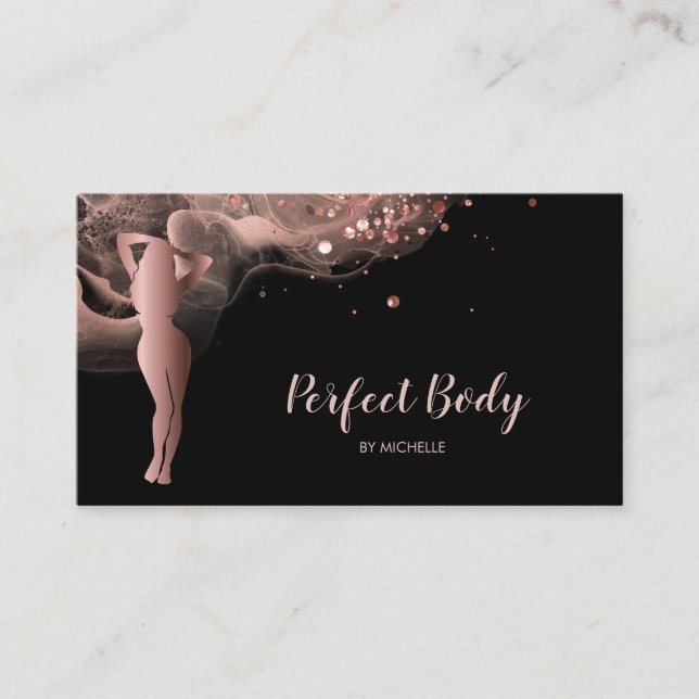Tarjeta De Visita Cuerpo Esculpiendo Fitness Linergie Waist Trainer  (Anverso)