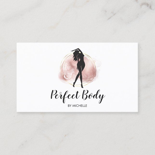 Tarjeta De Visita Cuerpo Esculpiendo Fitness Linergie Waist Trainer  (Anverso)