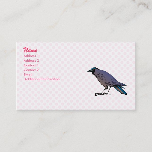 Tarjeta De Visita Cuervo de Cromulus (Anverso)