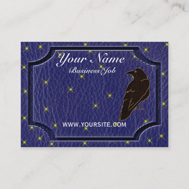Tarjeta De Visita Cuervo del zodiaco del nativo americano de la (Anverso)