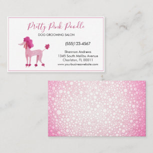 Tarjeta De Visita Cuidada acuarela rosa de canicomio de perro de crí