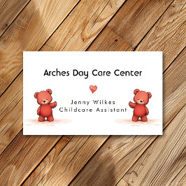 Tarjeta De Visita Cuidada de guardería Cuidad Teddy Bear