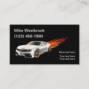 Tarjeta De Visita Cuidado Automotriz de Autos Geniales