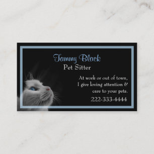 Tarjeta De Visita Cuidado de animales de compañía elegante del gato
