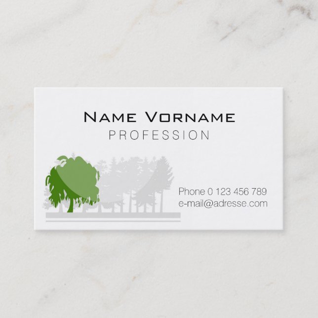 Tarjeta De Visita Cuidado de árbol (Anverso)