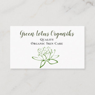 Tarjeta De Visita Cuidado de belleza Green Lotus DIY