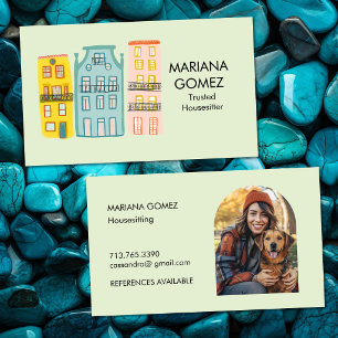 Tarjeta De Visita Cuidado de Casas Cuidado de Mascotas Casasitter Fo