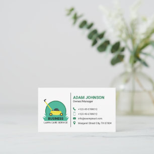 Tarjeta De Visita Cuidado de césped simple y efectivo personalizable