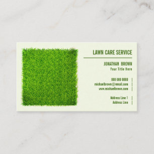 Tarjeta De Visita Cuidado de césped y jardinería Cortacésped montado