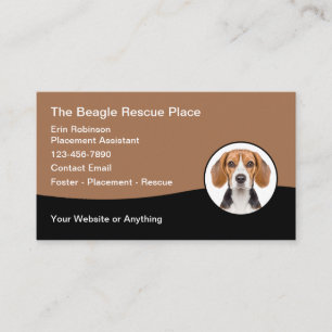 Tarjeta De Visita Cuidado de Hogar de Rescate de la Raza de Perro Be