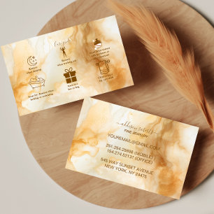 Tarjeta De Visita Cuidado de Joyas Profesional Mármol Dorado Elegant