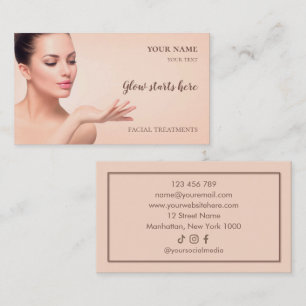 Tarjeta De Visita Cuidado de la piel Belleza Tratamientos faciales S