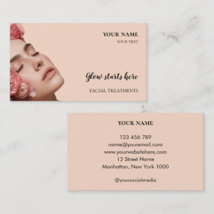 Tarjeta De Visita Cuidado de la piel Belleza Tratamientos faciales S
