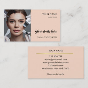 Tarjeta De Visita Cuidado de la piel Belleza Tratamientos faciales S