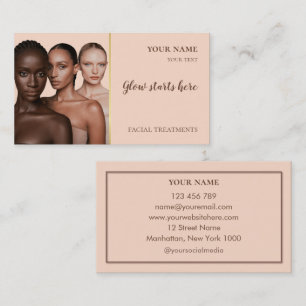 Tarjeta De Visita Cuidado de la piel Belleza Tratamientos faciales S