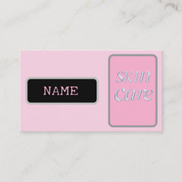 Tarjeta De Visita cuidado de la piel de belleza de plata rosa