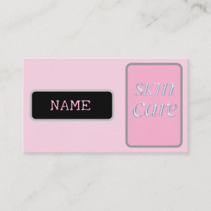 Tarjeta De Visita cuidado de la piel de belleza de plata rosa