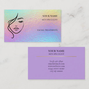 Tarjeta De Visita Cuidado de la piel y salón de belleza