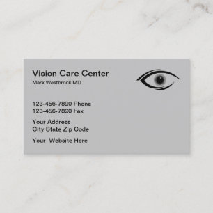 Tarjeta De Visita Cuidado de la Visión del Médico Ocular