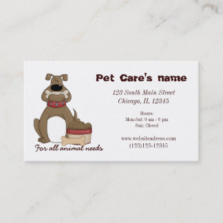 Tarjeta De Visita Cuidado de mascotas