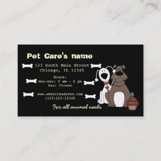Tarjeta De Visita Cuidado de mascotas
