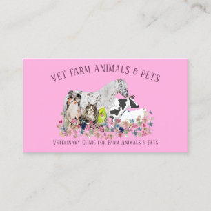 Tarjeta De Visita Cuidado de Mascotas Mixtas