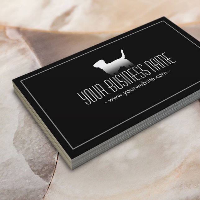 Tarjeta De Visita Cuidado de mascotas Perro sencillo y sencillo (Subido por el creador)