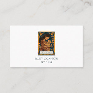 Tarjeta De Visita Cuidado de Mascotas Tarot Ilustrado