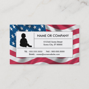 Tarjeta De Visita cuidado de niños americano