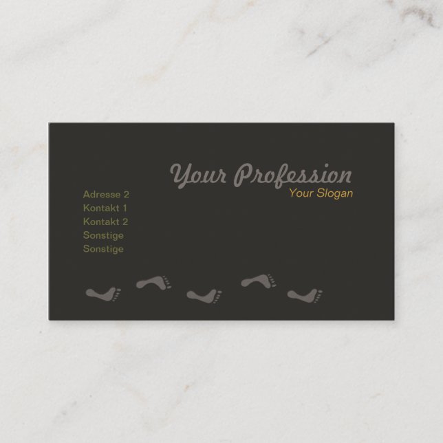 Tarjeta De Visita Cuidado de pie (Anverso)