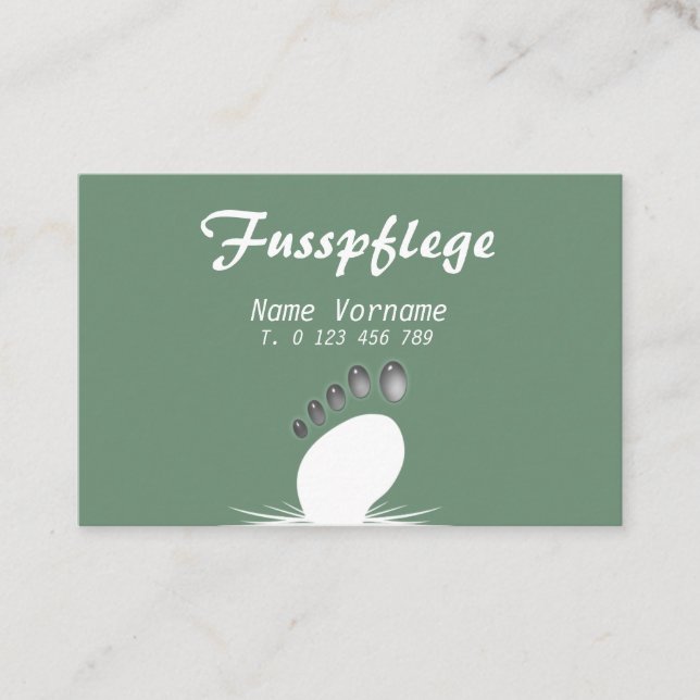 Tarjeta De Visita Cuidado de pie (Anverso)