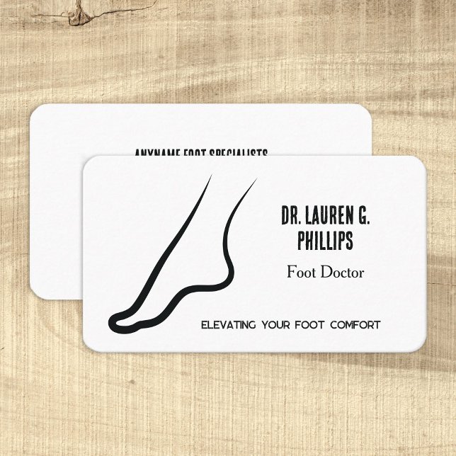 Tarjeta De Visita 👣 Cuidado de pies simple (Foot Care Business Card)