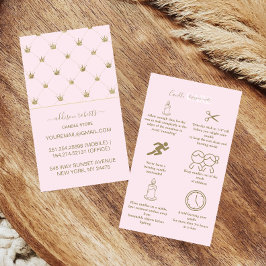 Tarjeta De Visita Cuidado de Velas de Lujo Elegant Crown Blush