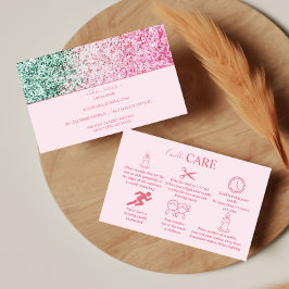 Tarjeta De Visita Cuidado de Velas Estéticas de Lujo Rosa Sonrojado