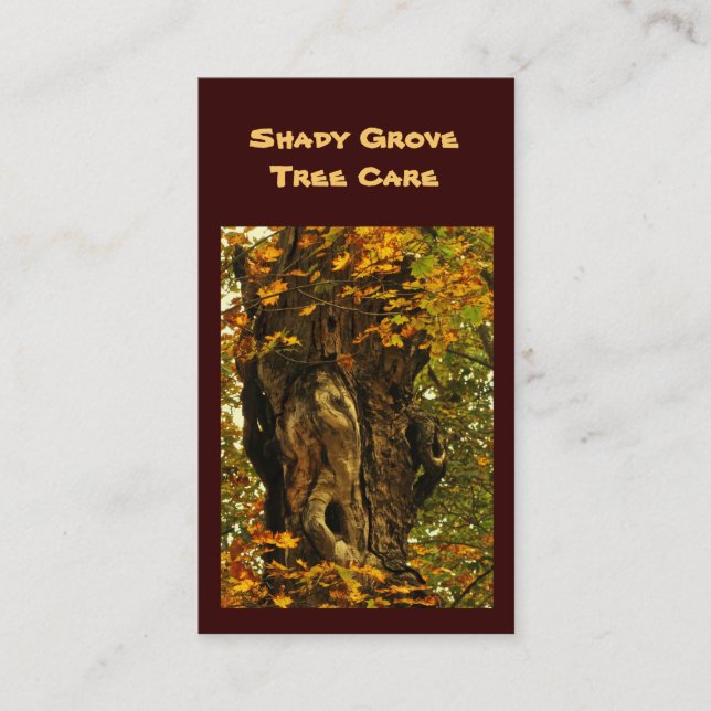 Tarjeta De Visita Cuidado del árbol (Anverso)