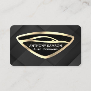 Tarjeta De Visita Cuidado del auto deportivo Negro elegante