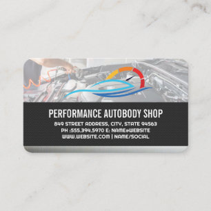 Tarjeta De Visita Cuidado del auto deportivo   Servicios de mecánico
