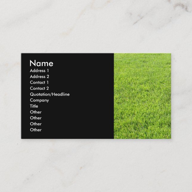 Tarjeta De Visita Cuidado del césped (Anverso)