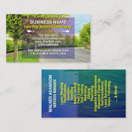 Tarjeta De Visita Cuidado del césped, paisajismo, soplo de labranza,